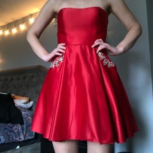 Red formal dress